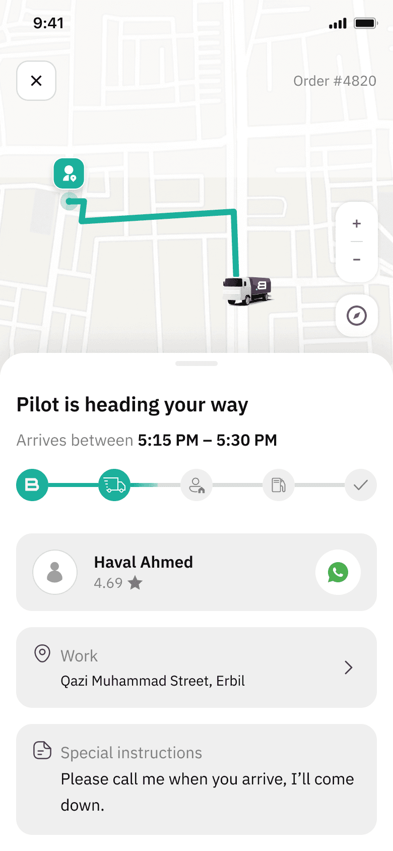 Banzeeni — fuel delivery step 06, track the pilot